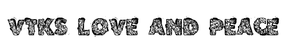 VTKS Love and Peace font preview